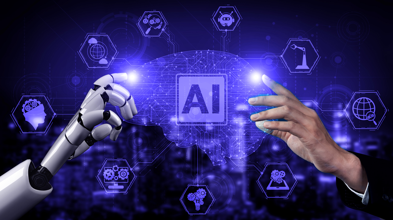 AI robot handshake